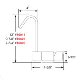 Scandvik Geometric Style Fold Down Mixer - 7.75" Height [16000]