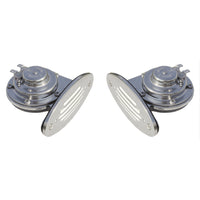 Schmitt Marine Mini Stainless Steel Dual Drop-In Horn w/Stainless Steel Grills High  Low Pitch [10055]