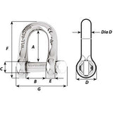 Wichard Captive Pin D Shackle - Diameter 10mm - 13/32" [1405W]