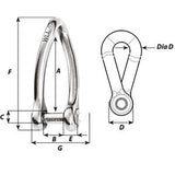 Wichard Captive Pin Twisted Shackle - Diameter 5mm - 3/16" [1422W]
