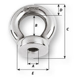 Wichard 12mm Eye Nut - Thread M12 x 175mm [6366W]